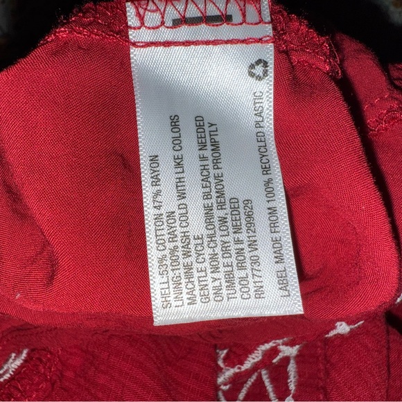 Knox Rose Red Tiered Dress Size Large - Picture 6 of 6